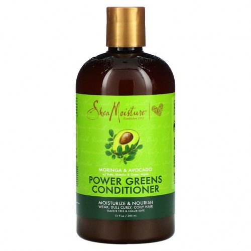 SheaMoisture, 파워 그린스 컨디셔너, 모링가 & 아보카도, 384ml(13fl oz)