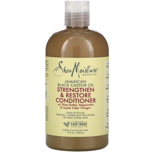 SheaMoisture, 자메이칸 블랙 캐스터 오일, 강화 & 회복 컨디셔너, 384ml (13 fl oz)