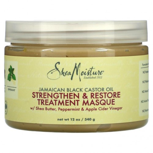 SheaMoisture, 자메이카산 블랙 캐스터오일, 강화 및 회복 트리트먼트 마스크, 340g(12oz)