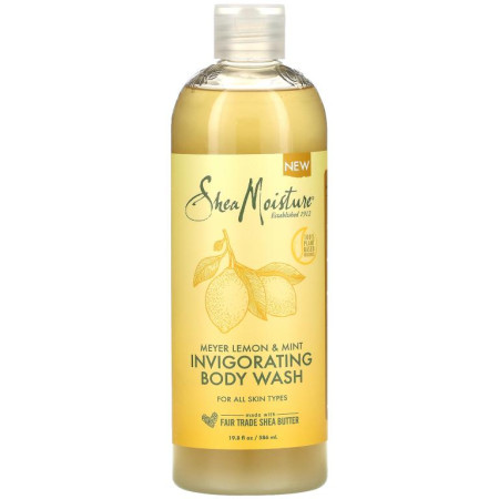 SheaMoisture, 인비고레이팅 바디 워시, 마이어 레몬 및 민트 향, 586ml(19.8fl oz)