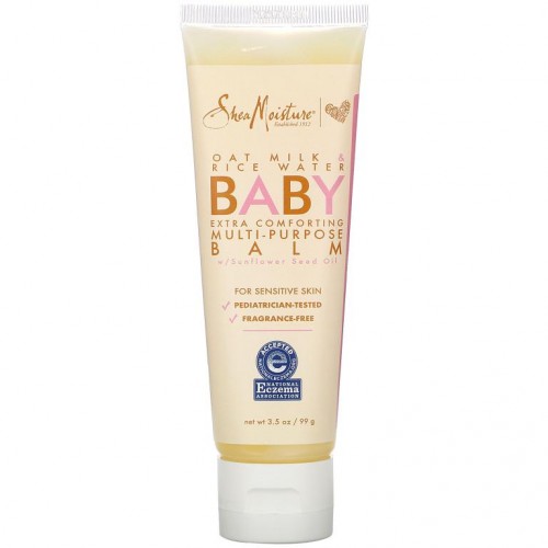 SheaMoisture, 베이비 다목적 밤, 오트 밀크 & 라이스 워터, 99g (3.5 oz)