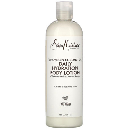 SheaMoisture, 100% 버진 코코넛 오일, 데일리 하이드레이션 바디 로션, 384ml (13 fl oz)