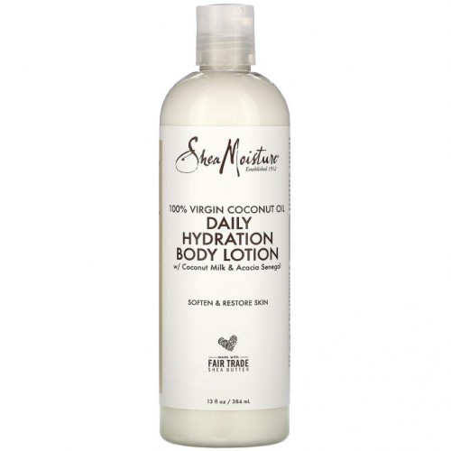 SheaMoisture, 100% 버진 코코넛 오일, 데일리 하이드레이션 바디 로션, 384ml (13 fl oz)