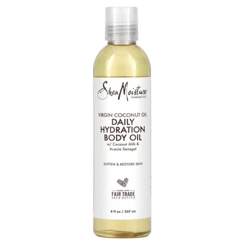 SheaMoisture, 100% 버진 코코넛 오일, 데일리 하이드레이션 바디 오일, 8 fl oz (237 ml)