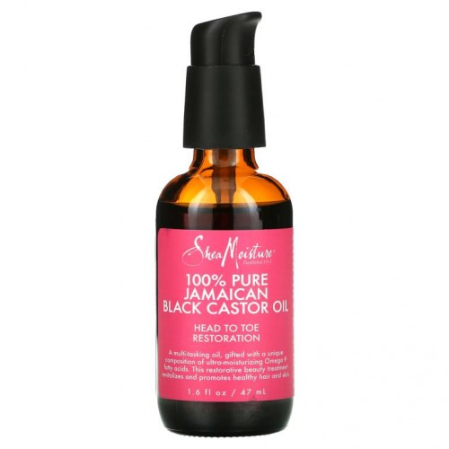 SheaMoisture, 100% 순수 자메이칸 블랙 캐스터 오일, 47ml (1.6 fl oz)