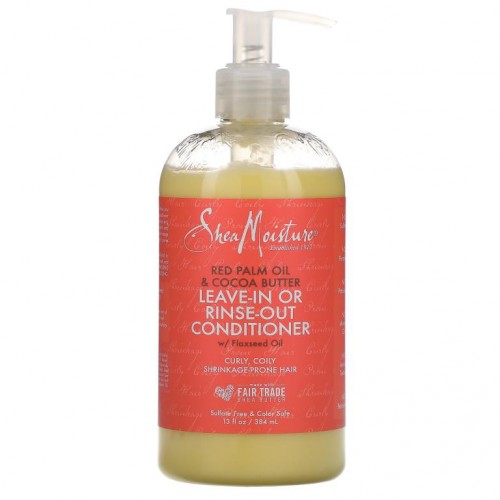 SheaMoisture, 리브 인 또는 린스 아웃 컨디셔너, 레드팜오일 및 코코아버터, 384ml(13fl oz)
