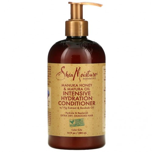 SheaMoisture, 마누카 꿀 및 마푸라 오일, 강력 보습 컨디셔너, 384ml (13fl oz)