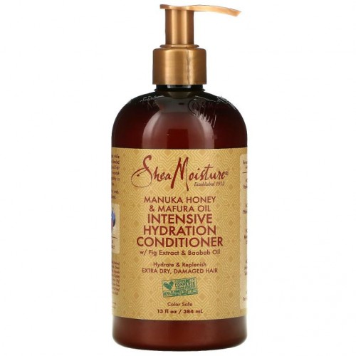 SheaMoisture, 마누카 꿀 및 마푸라 오일, 강력 보습 컨디셔너, 384ml (13fl oz)