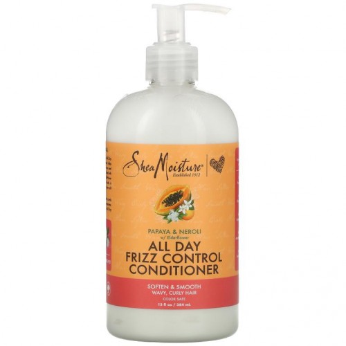 SheaMoisture, 올 데이 프리즈 컨트롤 컨디셔너, 엘더플라워 함유 파파야 & 네롤리, 384ml (13 fl oz)