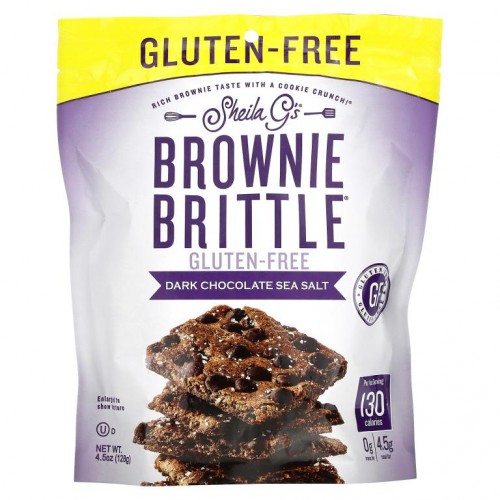 Sheila G's, Brownie Brittle, 글루텐 무함유, 다크 초콜릿 바다 소금, 128g(4.5oz)