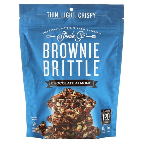 Sheila G's, Brownie Brittle, 초콜릿 아몬드, 142g(5oz)