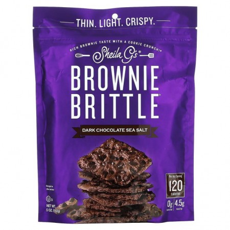 Sheila G's, Brownie Brittle, 다크 초콜릿 천일염, 142g(5oz)