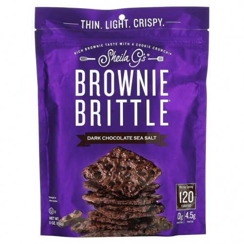 Sheila G's, Brownie Brittle, 다크 초콜릿 천일염, 142g(5oz)