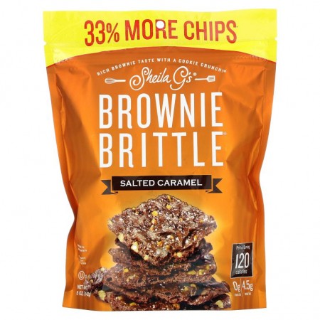 Sheila G's, Brownie Brittle, 솔티드 캐러멜, 142g(5oz)