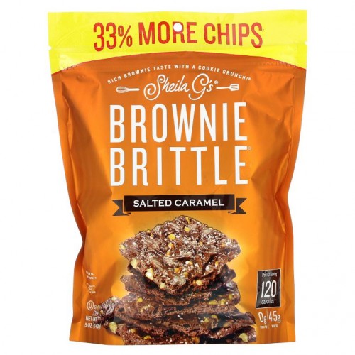 Sheila G's, Brownie Brittle, 솔티드 캐러멜, 142g(5oz)