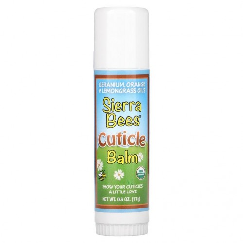 Sierra Bees, 큐티클 케어 밤, 제라늄, 오렌지 & 레몬그라스, 17g(0.6oz)