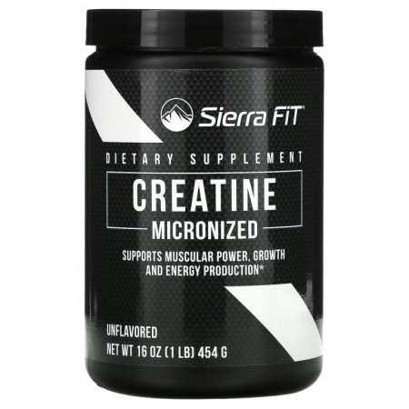 Sierra Fit, 미분화 크레아틴 분말, 무맛, 454g(16oz)