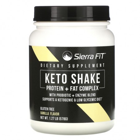 Sierra Fit, 케토 셰이크, 바닐라 맛, 578g(1.27lbs)