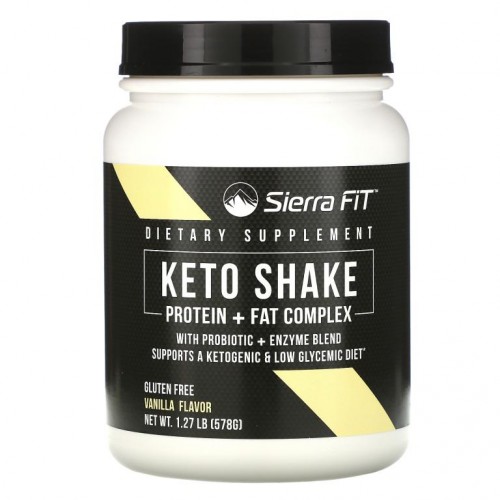 Sierra Fit, 케토 셰이크, 바닐라 맛, 578g(1.27lbs)