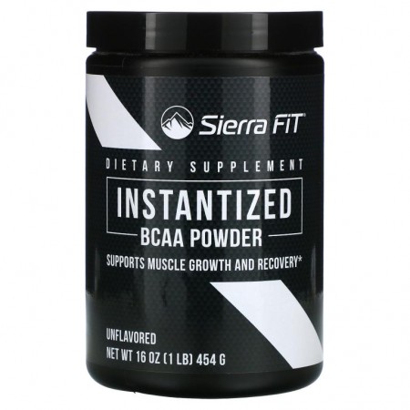 Sierra Fit, 인스턴트 BCAA 분말, 무맛, 454g(16oz)
