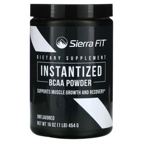 Sierra Fit, 인스턴트 BCAA 분말, 무맛, 454g(16oz)