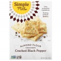 Simple Mills, 글루텐 프리, 아몬드 가루 크래커, 후추 , 4.25 oz (120 g)