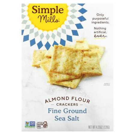Simple Mills, 내추럴리 글루텐 프리, 아몬드 가루 맛, 곱게 간 바다 소금, 4.25 oz (120 g)