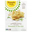 Simple Mills, 아몬드 분말 크래커, 로즈메리 및 바다 소금, 120g(4.25oz)