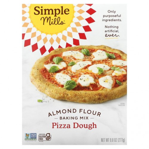 Simple Mills, 아몬드 분말 베이킹 믹스, 피자 도우, 277g(9.8oz)