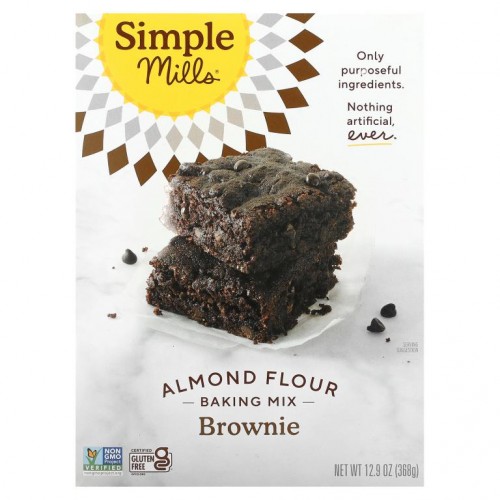 Simple Mills, 아몬드 분말 베이킹 믹스, 브라우니, 368g(12.9oz)