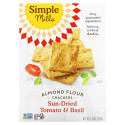 Simple Mills, 천연 글루텐 무함유, 아몬드 가루 크래커, 태양 건조 토마토 & 바질, 4.25 oz(120g)