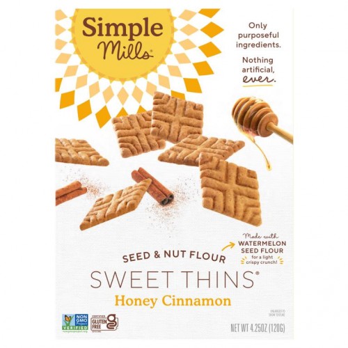 Simple Mills, 씨앗 및 견과류 가루 스위트 씬, 허니 시나몬, 120g(4.25oz)