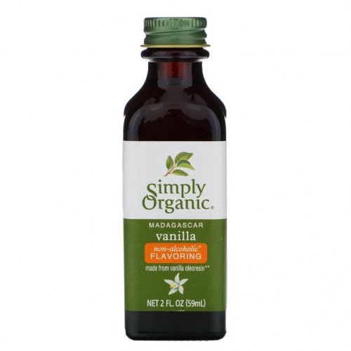 Simply Organic, 마다가스카르 바닐라, 비알코올성 성분으로 가향, 농장 재배, 59ml(2fl oz)