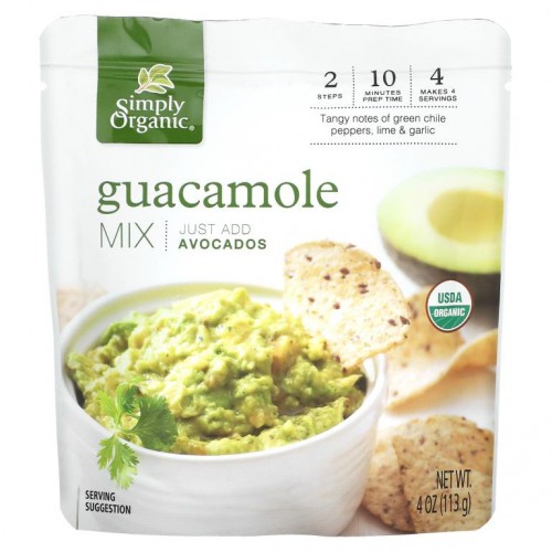 Simply Organic, 유기농 과카몰리 믹스, 113g (4oz)