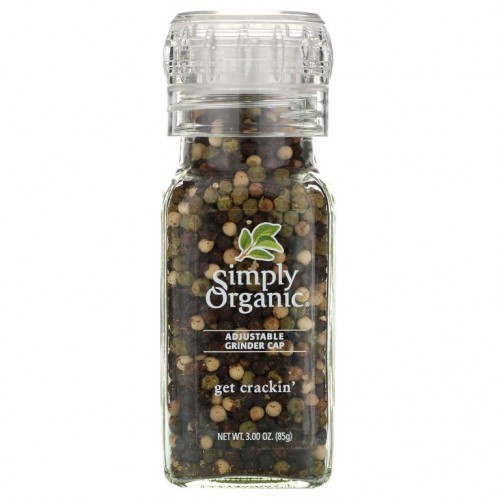 Simply Organic, 후추 그라인더, 85g (3.00 oz)