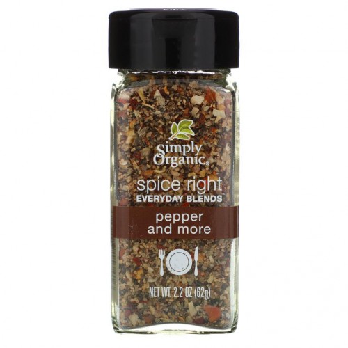Simply Organic, 유기농 스파이스 라이트 에브리데이 블렌드, 후추 등, 62g (2.2oz)