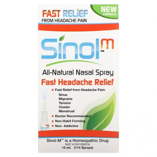 Sinol, 시노임, 천연 코 스프레이, 빠른 두통 완화, 15 ml