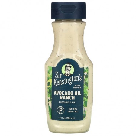 Sir Kensington's, 아보카도 오일 랜치 드레싱 & 디핑, 266ml(9fl oz)