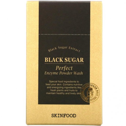 Skinfood, 흑설탕, 퍼펙트 효소 파우더 워시, 30팩, 각 1.2g(0.04fl oz)