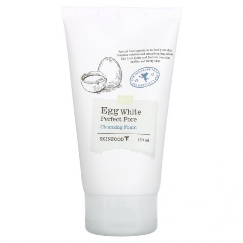 Skinfood, 에그 화이트, 퍼펙트 모공 클렌징 폼, 5.07 fl. oz(150 ml)