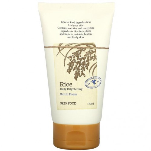 Skinfood, Rice Daily Brightening Scrub Foam, 5.07 fl oz (150 ml)