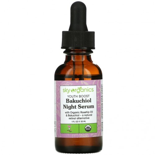 Sky Organics, 유스 부스트, 바쿠치올 나이트 세럼, 30ml(1fl oz)