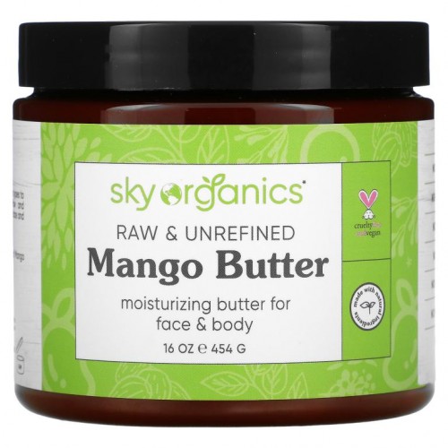 Sky Organics, 유기농 무가공, 망고 버터, 454g(16oz)