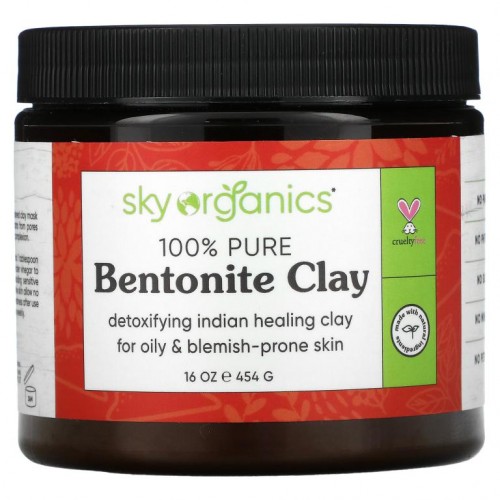 Sky Organics, 100% 순수 벤토나이트 클레이, 454g(16oz)