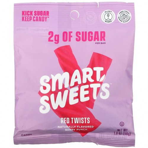 SmartSweets, Red Twists, 베리 펀치, 50g(1.8oz)