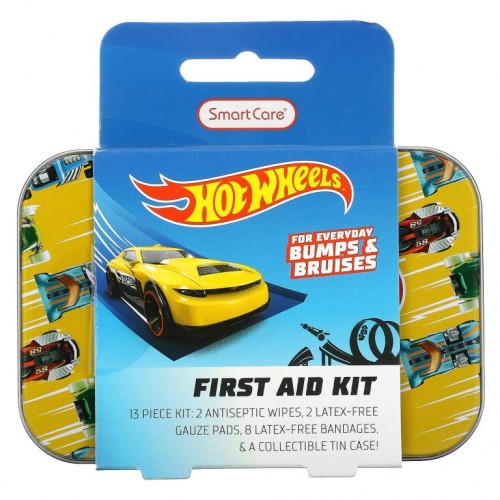 Smart Care, First Aid Kit, Hot Wheels, 13 Piece Kit