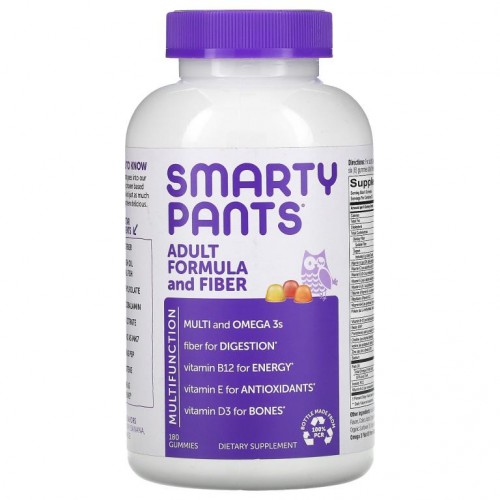 SmartyPants, 성인용 포뮬라 및 섬유소, 레몬, 스트로베리 바나나, 오렌지, 구미젤리 180개