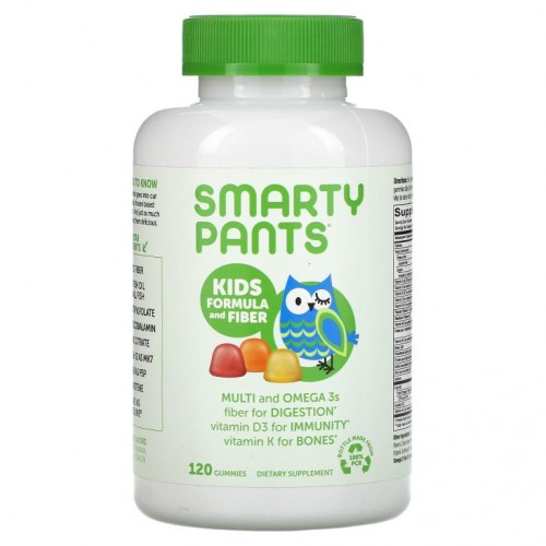 SmartyPants, 어린이용 포뮬라 및 식이섬유, 딸기 바나나, 오렌지 및 레몬, 구미젤리 120개