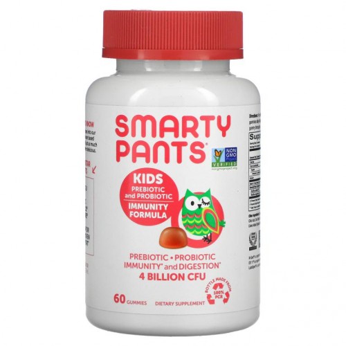 SmartyPants, 어린이용 프리바이오틱 및 프로바이오틱, 면역력 포뮬라, 딸기 크림 맛, 20억 CFU, 구미젤리 60개