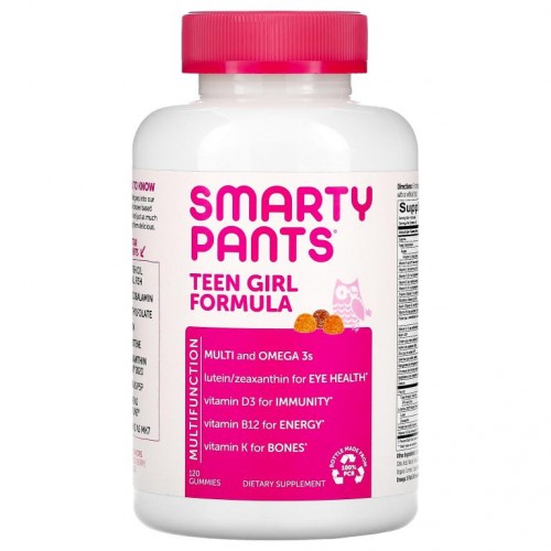 SmartyPants, 틴 걸 포뮬라, 레몬 라임, 베리 혼합 및 오렌지 맛, 구미젤리 120개